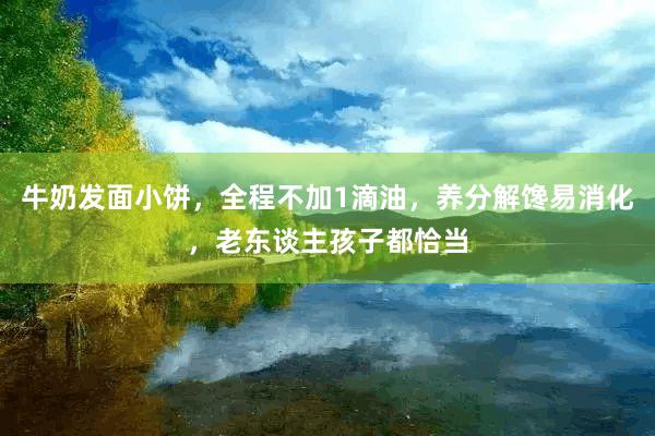 牛奶发面小饼，全程不加1滴油，养分解馋易消化，老东谈主孩子都恰当